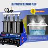 MR CARTOOL V308 Car Fuel Injector Tester Cleaning Machine Motorcycle Gasoline Injector Tester Cleaner 4 Cylinder Cleaning Tester