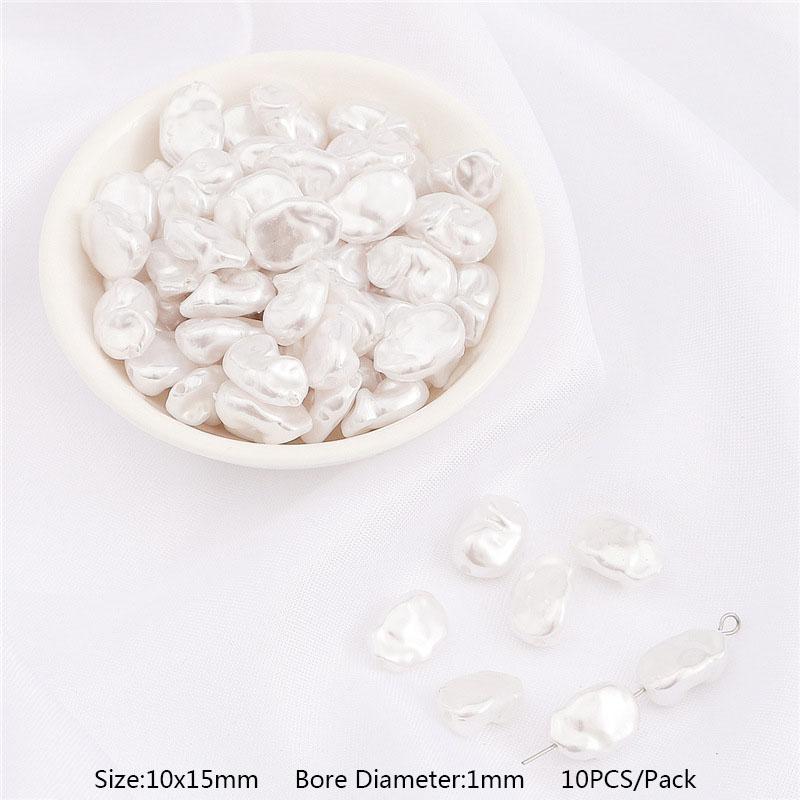 10/20 шт./упак., высококачественные бусины из АБС-пластика с искусственным жемчугом неправильной формы, свободные бусины для ожерелья, ювелирные аксессуары