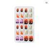 On Halloween Glue Self Bat Fire Nail Art Decorations Manicure Fake Nail Tips Short False Nails