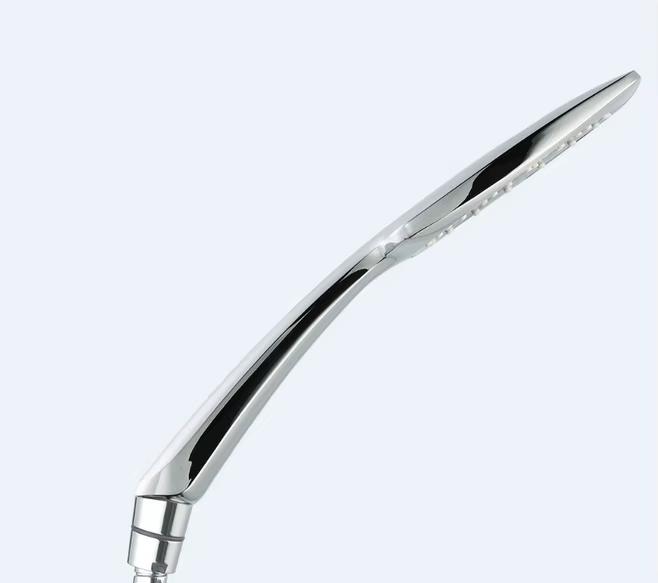 Bathroom Rainfall Head Shower ABS Plastic Hand Held Hot Cold Chrome Finish 1 Year Warranty Easy Installation
