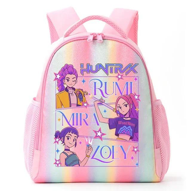 K-Pop Anime Demon & Witch Hunter Student Rainbow Backpack (HUNTR/X)