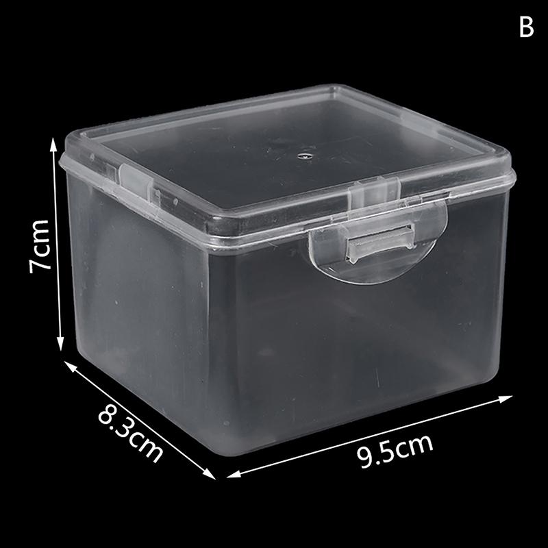 Прозрачный ящик для хранения с крышкой для ювелирных изделий, канцелярских принадлежностей, головных уборов, прямоугольный чехол для коллекции, универсальный домашний органайзер, коробка