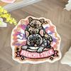 Frenchie Stack Three Stacked French Bulldog Tufted Rug Irregular Cartoon Dog Shaped Fluffy Anti Slip Floor Mat Pet Lover Bedroom