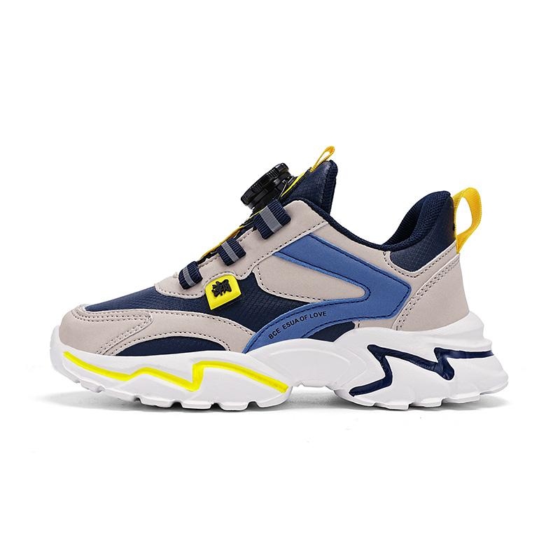 Kid's Sneakers Girls' Sports Shoes Fashionable Boys' Sports Shoes Fast and Convenient Rotating Button Sports Shoes