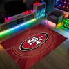 San Francisco 49ers Design Crystal Velvet Carpet Cozy Non?Slip Printed Rug For Bedroom Living Room Entrance