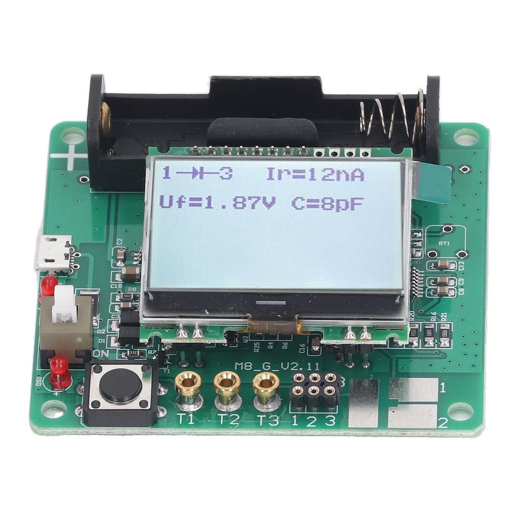 Транзисторный тестер ЖК-дисплей ESR индуктивность измеритель емкости автоматическое отключение для DIY