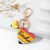 English Letter Teacher's Day Keychain Wooden Teacher Education Pendant  Thanksgiving Gift