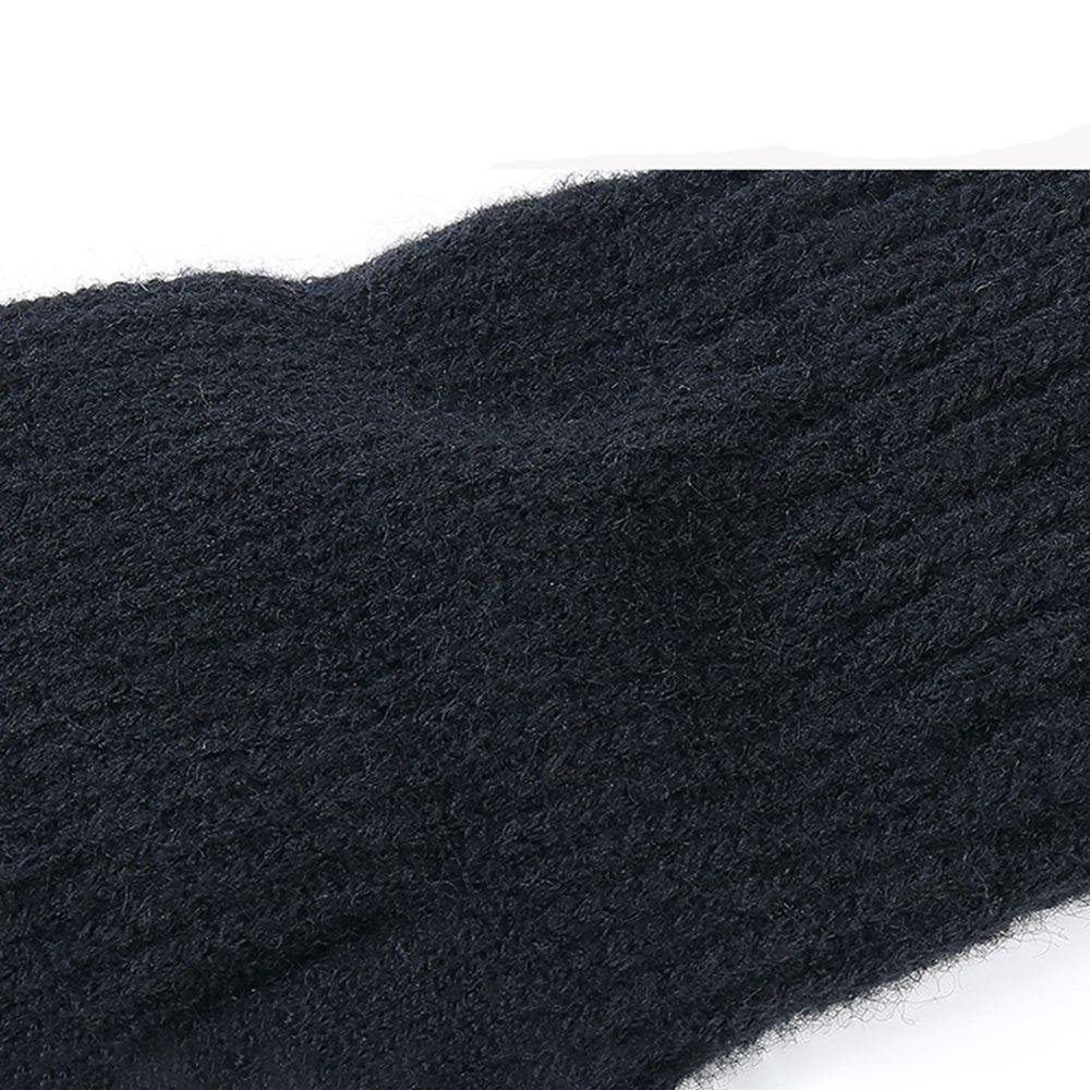 Leather Label Antler Men Wool Mittens Half-finger Gloves Female Gloves Knitted Cashmere Gloves