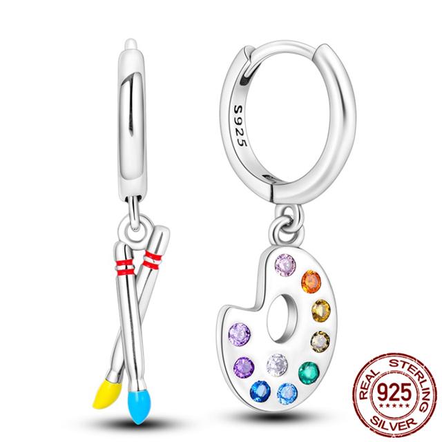 Настоящие 100% стерлингового серебра 925 пробы, цветы, сверкающие серьги-бабочки для женщин, модный бутик ювелирных изделий, вечерние, свадебный подарок, новинка 2023 года