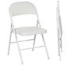 Set of Two Cushioned Folding Chairs - White
