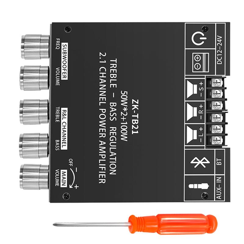 Плата усилителя сабвуфера канала Zk-Mt21 Cs8673E 2.1 Power Audio Stereo Amplifier Board Bass Amp Aux Power Amplifier Module