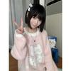 Y2k Милые вязаные пуловеры для женщин в японском стиле Kawaii Harajuku с мультяшным принтом в стиле пэчворк свободный свитер мягкие топы для девочек