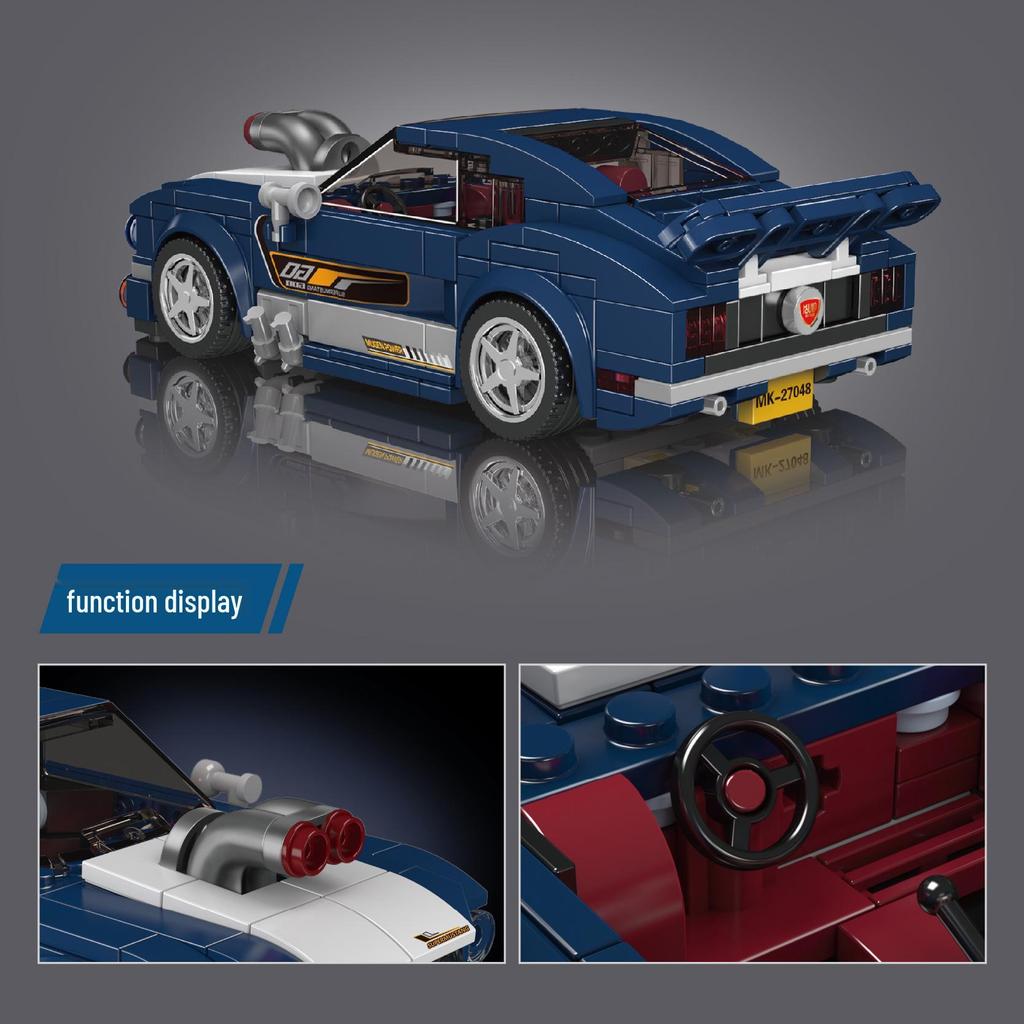 Yuxing King Bricks 1967 Mustang Образовательная игрушечная модель автомобиля