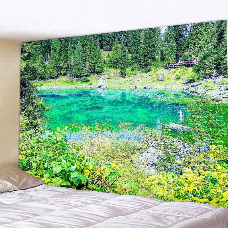 Природный Пейзаж Гобелен Красивый Тропический Лес Настенный Гобелен Хиппи Спальня Гостиная Колледж Общежитие Украшения Дома