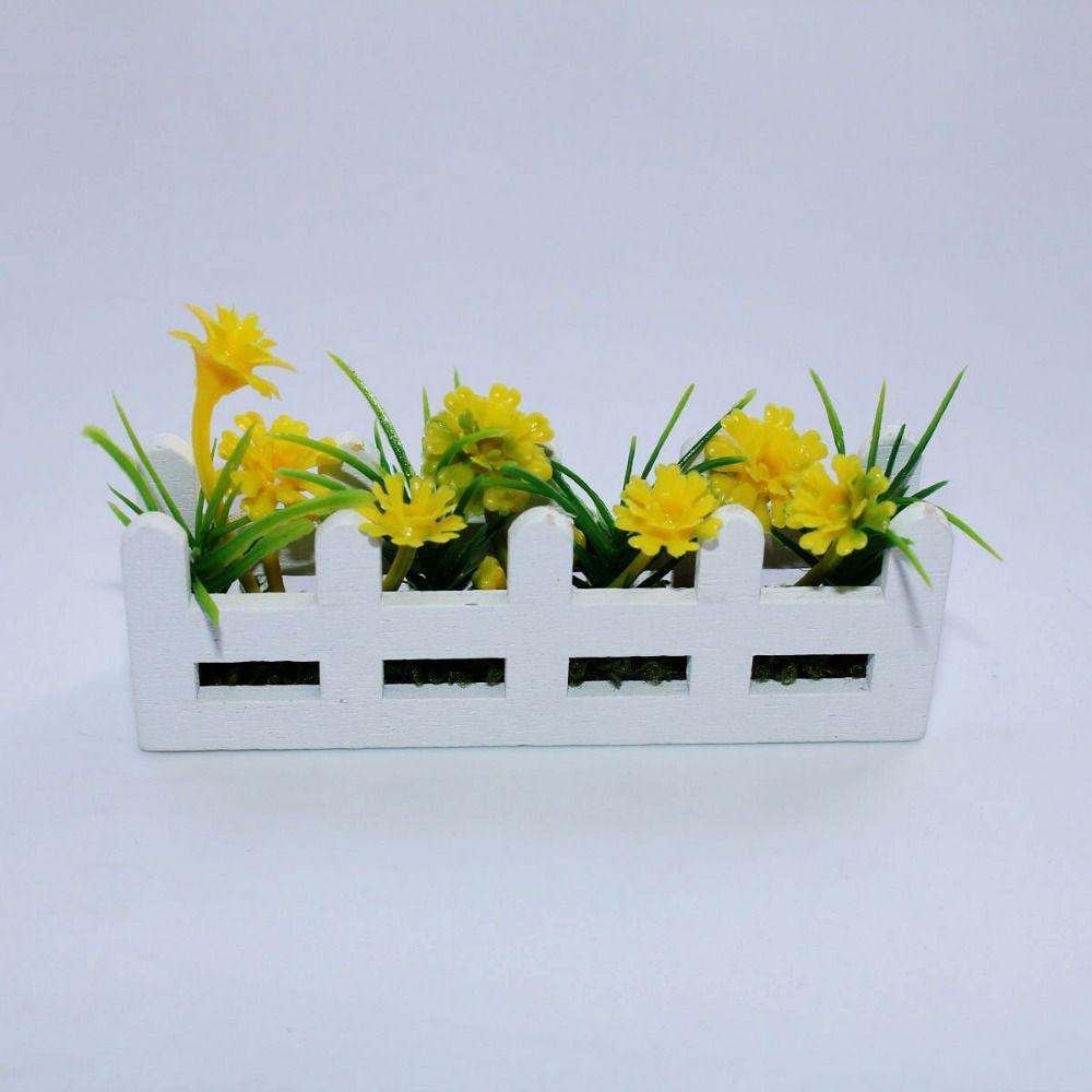 Lifelike Artificial Miniature Potted Plants Decor Garden Doll Plants Fake Daisy DIY Craft