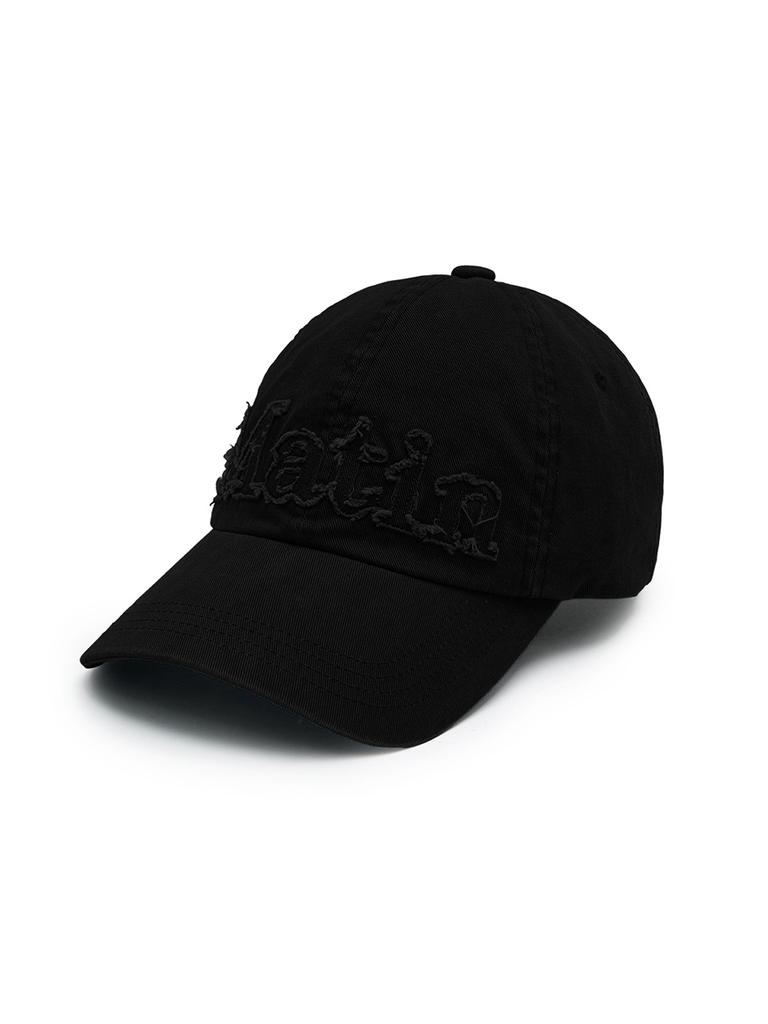 Кепка-бейсболка Mattengkim Rough Cut Applique Черная