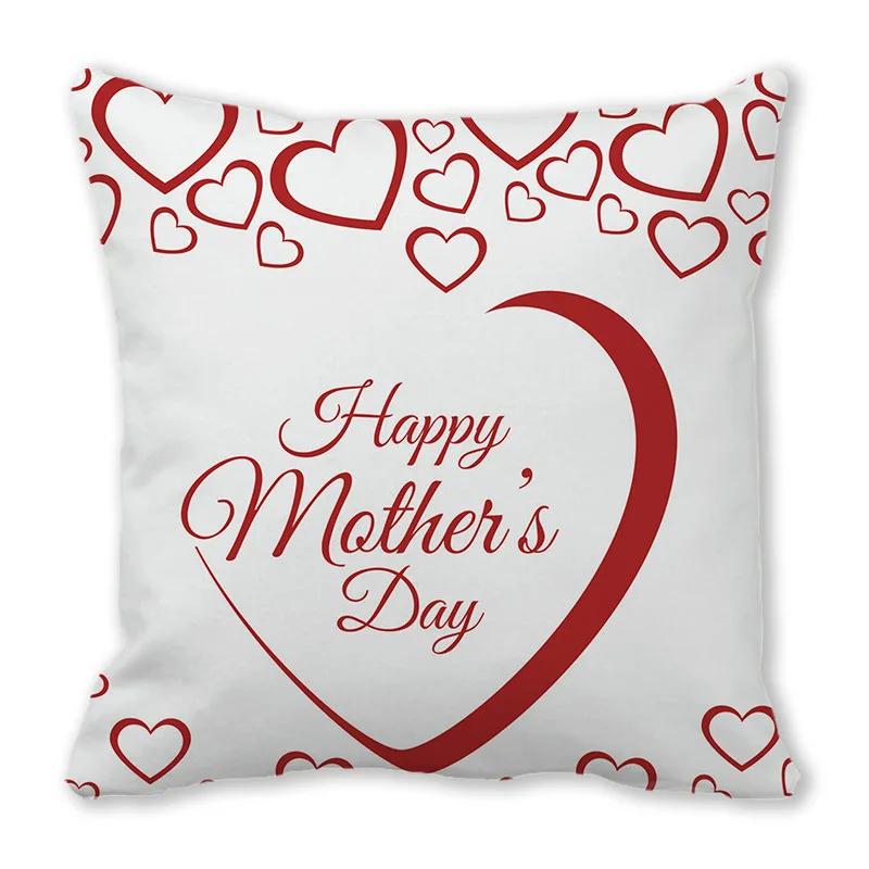 Love pattern cushion cover Happy Mothers Day Pillow Case Home Decorative Pillowcases Love Letter Throw Pillow cover xcm