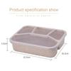 1 Pack Lunch Box Travel Picnic Wheat Straw Microwave Bento Food Fruit Container Storage Box Kids Adult Kids Food Container