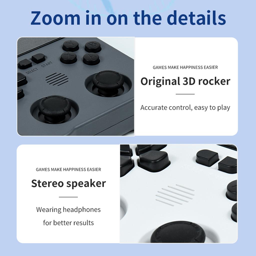 Портативная игровая консоль XU10 со встроенными играми IPS-экраном 3,5-дюймовое игровое устройство с открытым исходным кодом