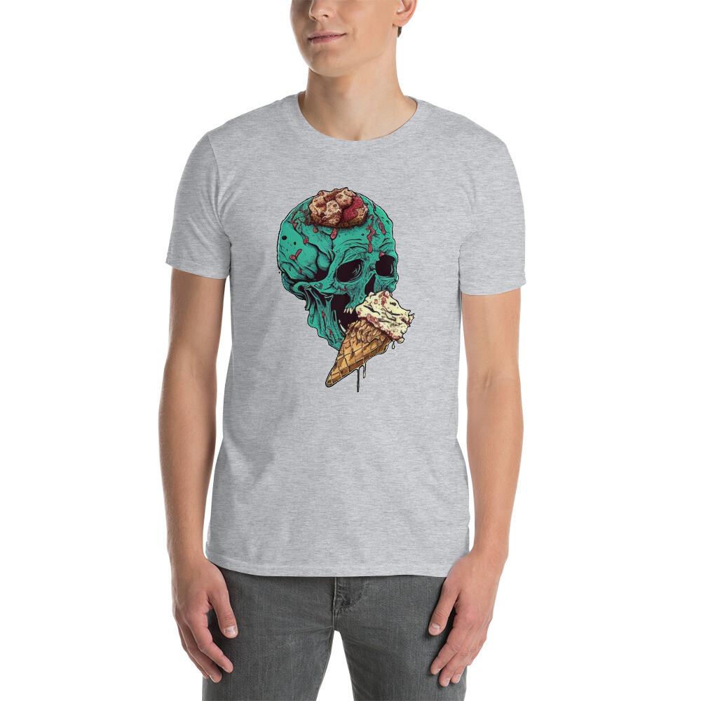 Ice Cream Skull Short-Sleeve Unisex Graphic T-Shirt, Shirt, Summer, Teens, Adult