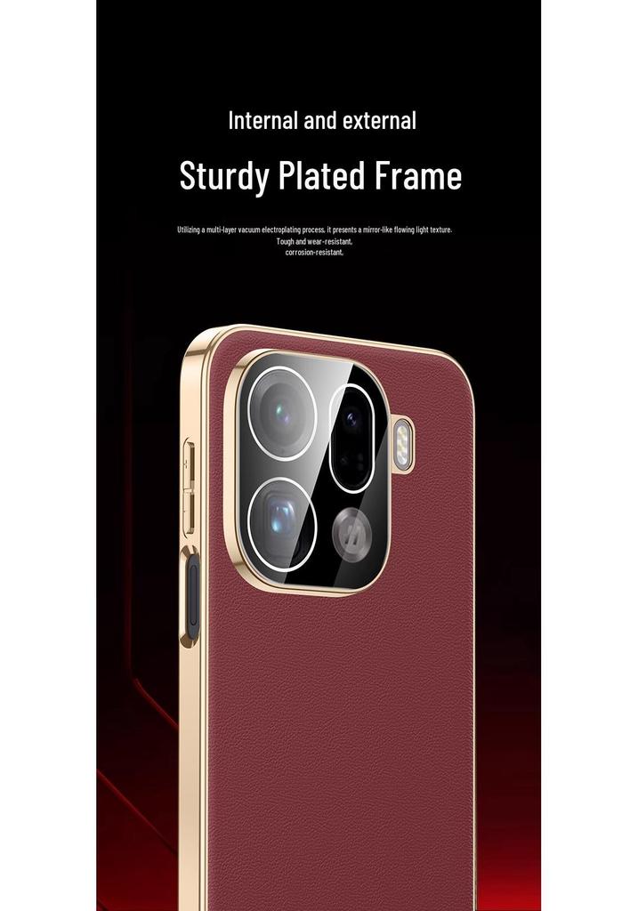 Чехол-книжка из премиальной кожи для Oppo Find X9 Pro - Стильный защитный чехол для мужчин и женщин со встроенной защитой линз.