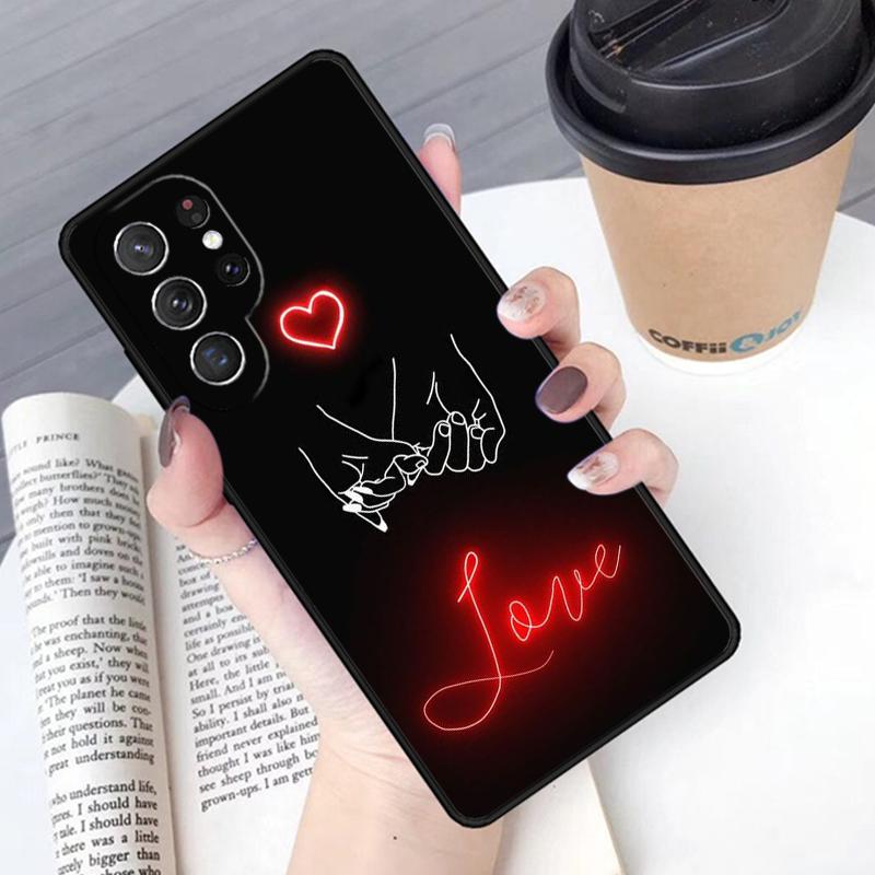 Чехол для телефона с абстрактным узором в виде линий и сердец для Samsung Galaxy S24 S25 Ultra S21 S22 S10E Note 10 Plus 20 FE S23
