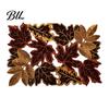 Multi-purpose Table Placemats Maple Leaf Embroidered Placemat, Autumn Coaster Place Mat, Thanksgiving Exquisite Texture Mat for Fall Farmhouse