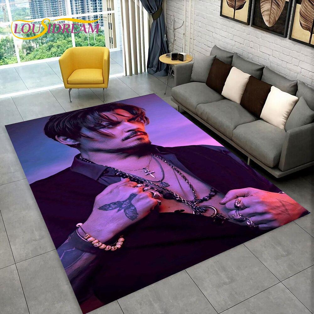 3D-печать Серия Джонни Деппа Ковер, Ковер для Дома Гостиной Спальни Дивана Прихожей Кухни, Нескользящий Коврик для Пола HD