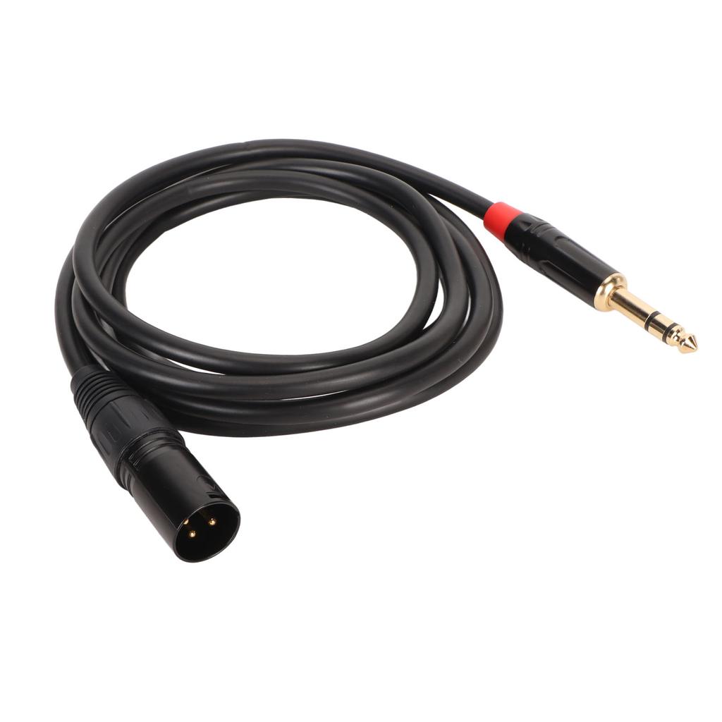 XLR Male to TRS Cable 1 4in Balanced 6.35mm Audio for Electric Guitar Tuner Microphone 2meter
