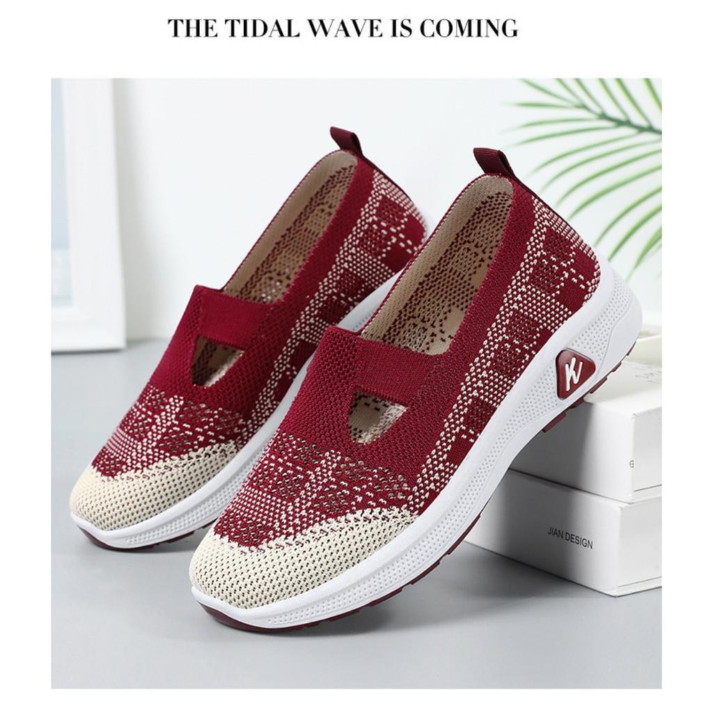 Женские летние новые дышащие и удобные туфли из ткани Single Shoe, туфли на одну ногу