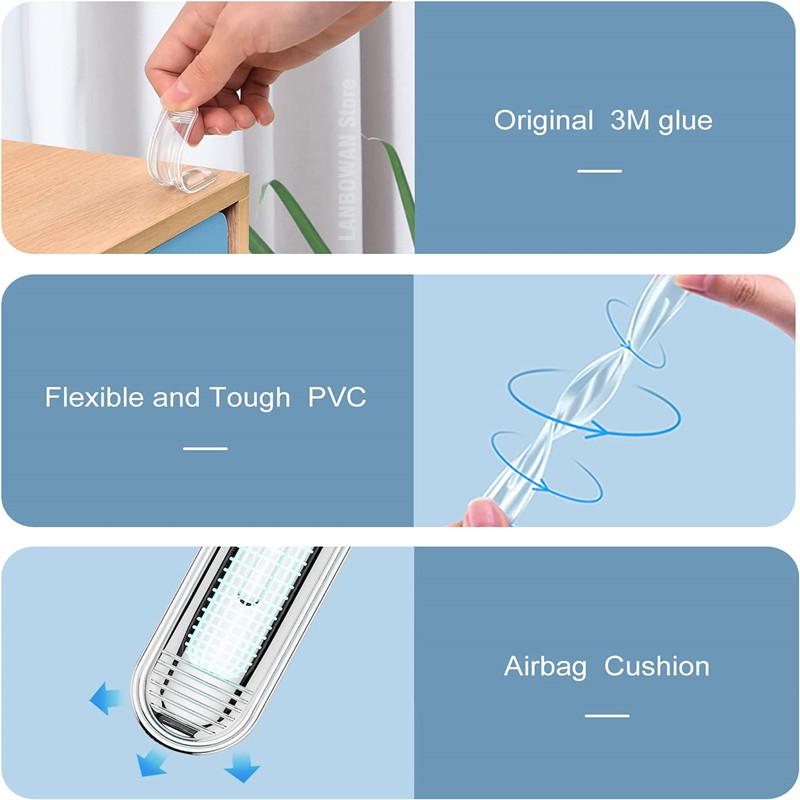 Silicone Self Adhesive Buffer Pads Refrigerator Anti-collision Strip Door Stopper Cabinet Bumpers Transparent Wall Protector Pad