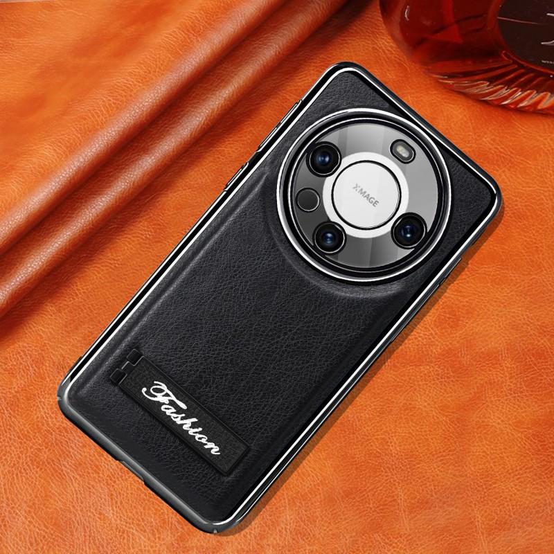 Premium Leather Phone Case With Built-in Kickstand Mate 50 Pro 60 Series IPhone 15 14 13 12 Ultra Slim Business