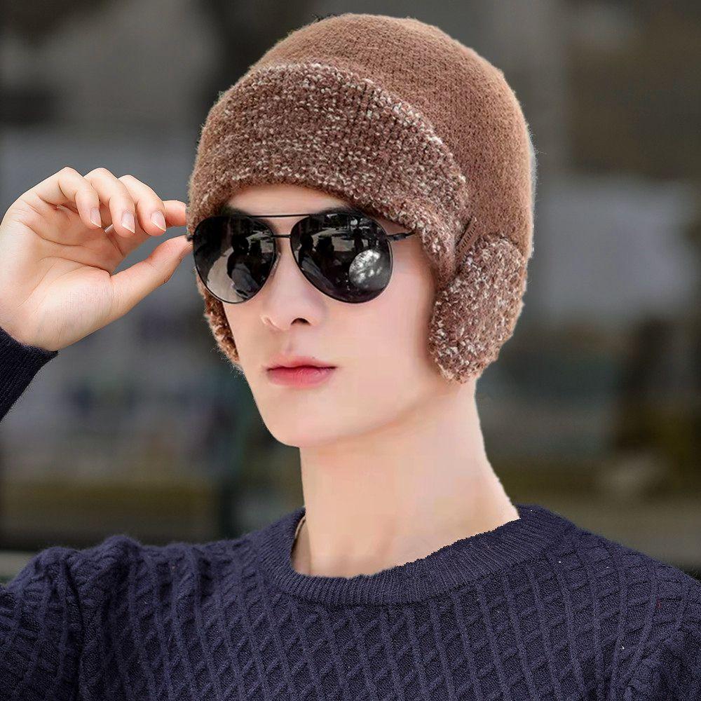 Новая зимняя вязаная шапка унисекс с защитой ушей, модная мягкая шапка-бини для мужчин и женщин, спортивная шапка-ушанка для спорта на открытом воздухе, классическая согревающая шапка