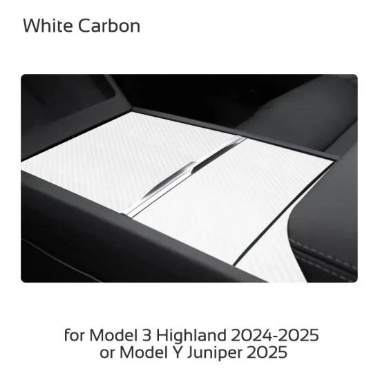 Для Tesla Model 3 Highland 2024 Y Juniper 2025 Защитная наклейка на крышку центральной консоли Пленка для панели центрального управления Автомобильные аксессуары