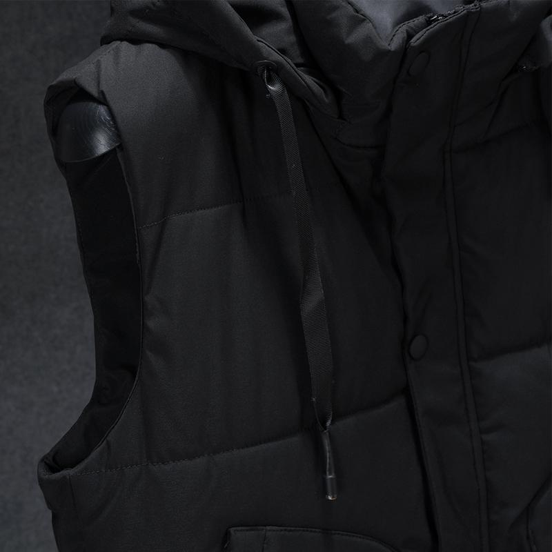 Мужская зимняя куртка без рукавов больших размеров L-7XL, верхняя одежда, повседневный свободный теплый жилет с капюшоном
