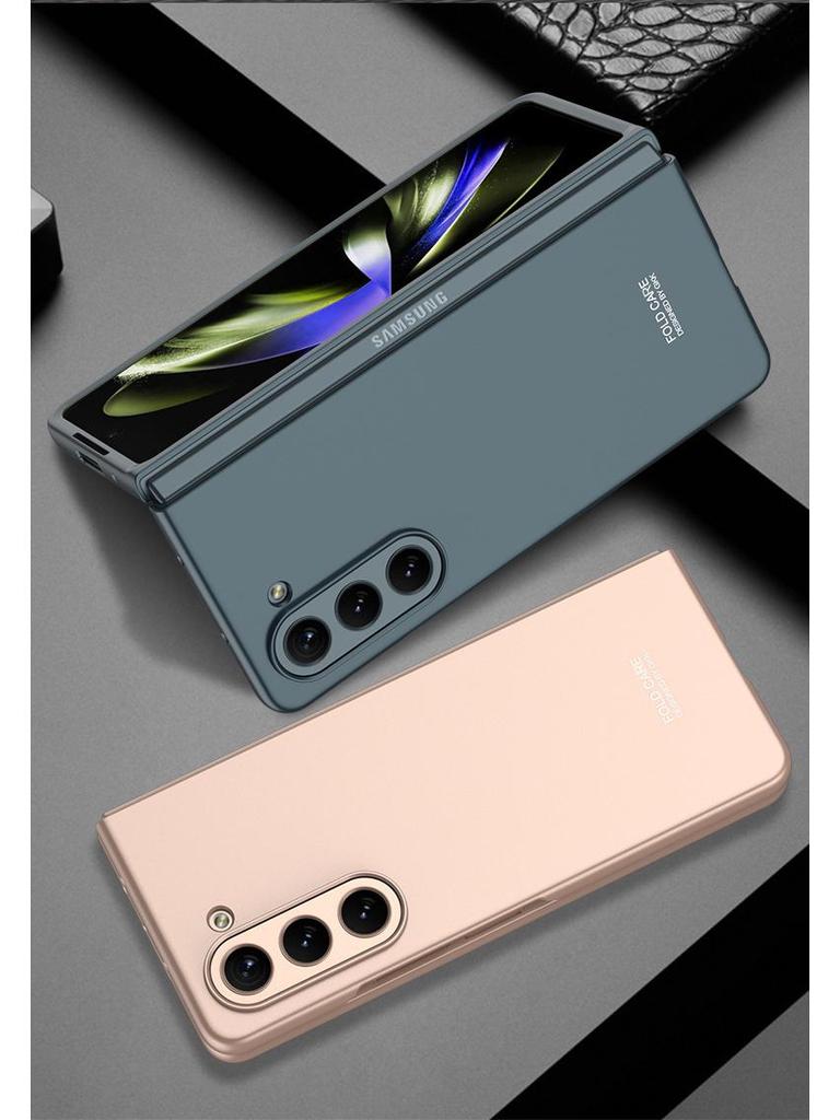 Ультратонкий защитный чехол Samsung Z Fold 5 с ощущением кожи, Полное покрытие, Защита от падений, Дизайн с мелкими отверстиями