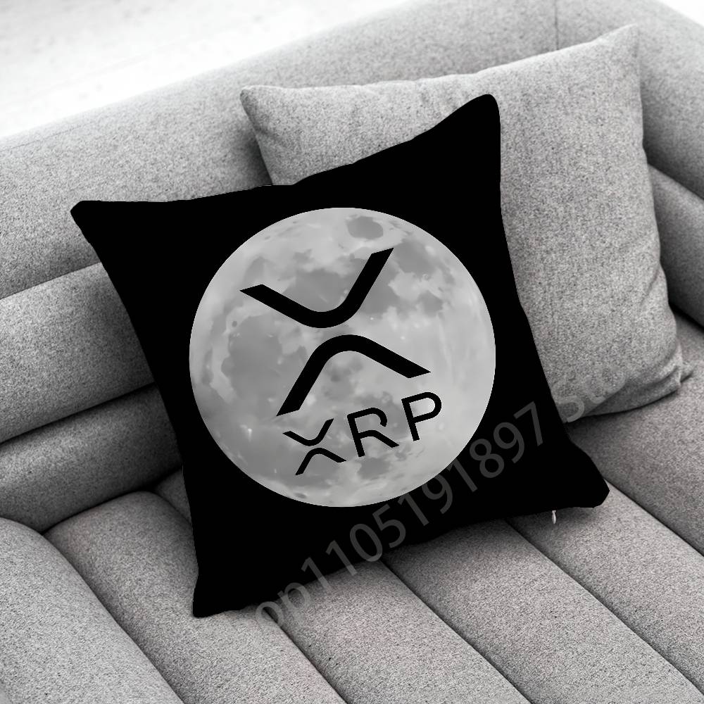 Xrp Ripple Crypto Digital Currency Throw Pillow Case For 50x50cm 30x30cm 55x55cm 45x45cm 40x40cm Square Bed Pillowcase Cover