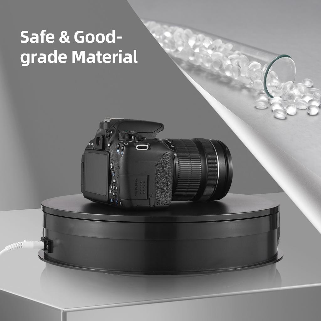 30cm Motorized Rotating Display Stand Rotating Turntable 60kg/132lbs Load Capacity 360 Degrees Rotatable