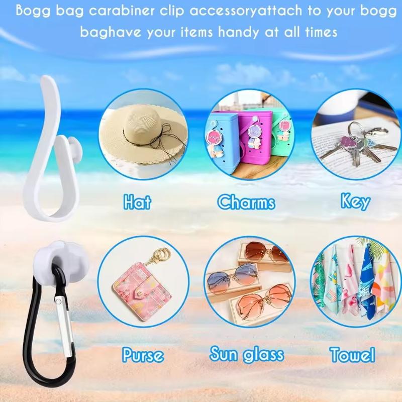 3PCS Beach Ready Kit Includes Portable Hook Convenient Key Chain Carabiner And Cup Holder For Stress Free Ocean Visits