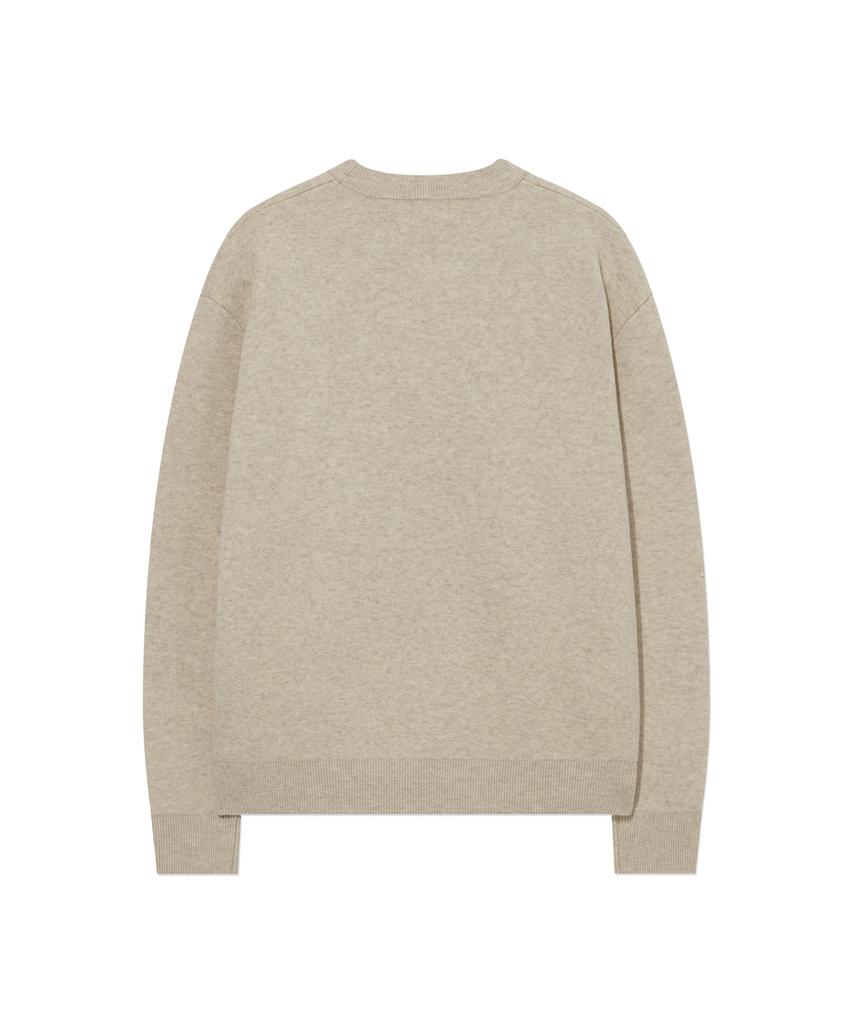 COVERNAT Center Arch Logo Knit Beige