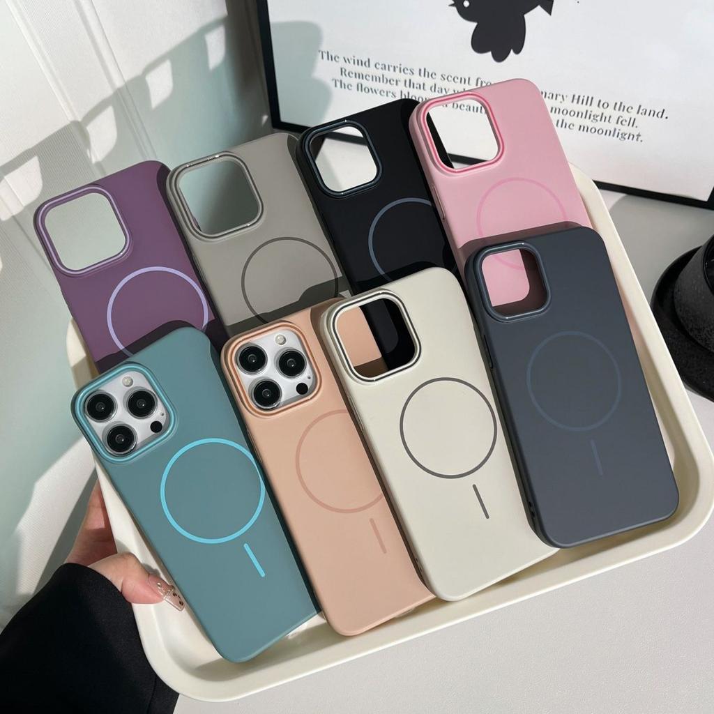 Soft PC Shell Couple Anti-fingerprint Solid Color Cute New Skin-feel Hard Shell Internet Celebrity All-inclusive Light Luxury Mobile Phone Case