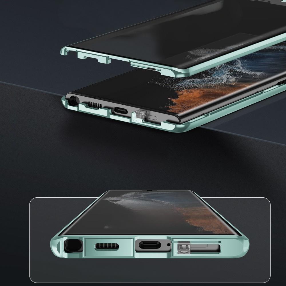 Magnetic Dual Glass MagSafe Case for Samsung Galaxy S24 Ultra, Green