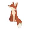 1 Set Wooden Fox Door Corner Decoration Mother Little Fox Door Frame Sign Forest Animal Front Door Edge Topper Sitter Ornament