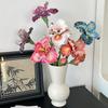 1шт 2-головчатые цветы ириса для вечеринки, свадьбы, декоративные искусственные орхидеи каттлеи, украшения для дома, искусственные цветы, шелковые цветы 45 см