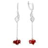 Серебряные серьги с кораллом (2147084)