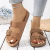 Slippers For Women Cork Footbed Beach Sandals Outdoor Suede Clogs Sandals With Adjustable Buckle Men Sandals