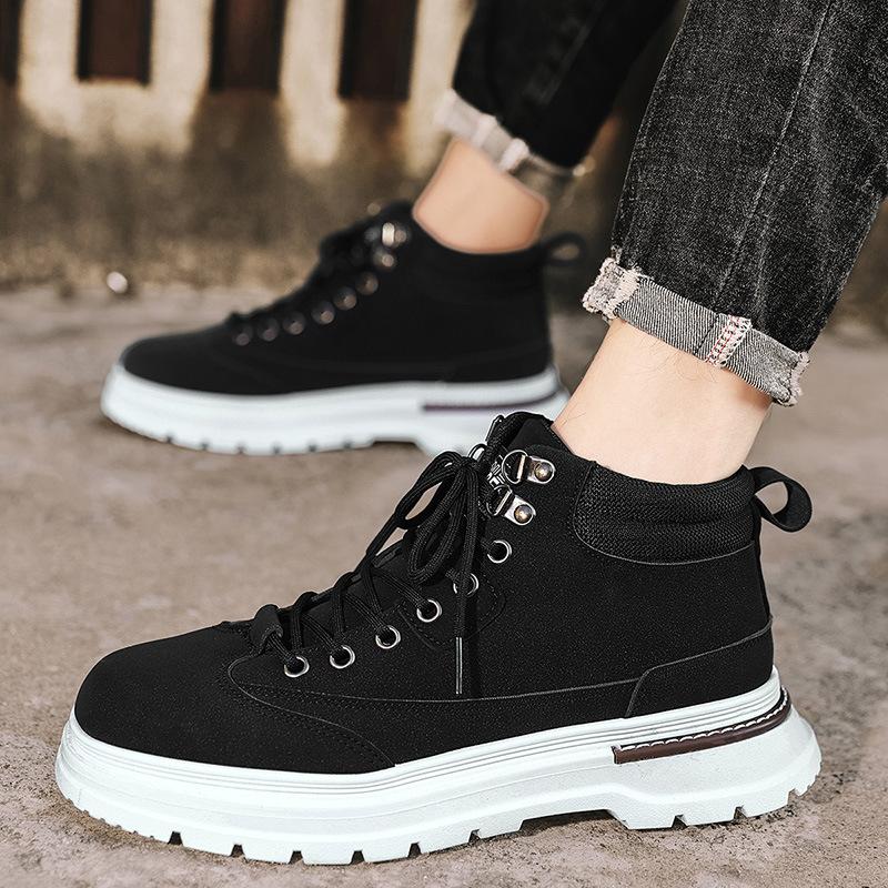 Модные качественные мужские кроссовки Новые повседневные ботинки для мужчин Уличные ботильоны Ботинки для скейтбординга Мотоциклетные ботинки Мужские Zapatos Zapatillas Hombre