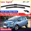 For Opel Meriva B 2010 - 2017 Front Windshield Wiper Blades 2pcs Windscreen Window Accessories 2012 2013 2014 2015 2016 28"+22"