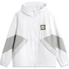 Li Ning Basketball Series Sport Casual Loose Color Block Simple Windbreaker Men Upper Clothing Standard-White AFDU217-4
