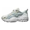Mizuno Спортивный стиль Wave Rider 1 Камуфляжная сетка Синтетическая кожа Спортивная Амортизирующая Прочная Низкий верх Повседневная обувь Мужские кроссовки Серый D1GA193001
